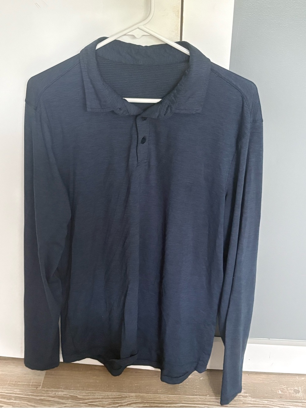 lululemon athletica Men's Long-Sleeve Polo - Navy Blue
